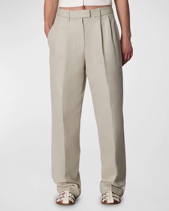 Newman Pinstripe Linen Pants
